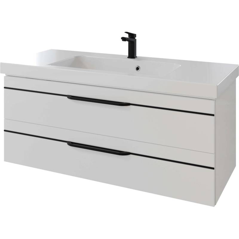 Pelipal Waschbeckenunterschrank Quantum 05 Weiß Hochglanz 119 cm von Pelipal