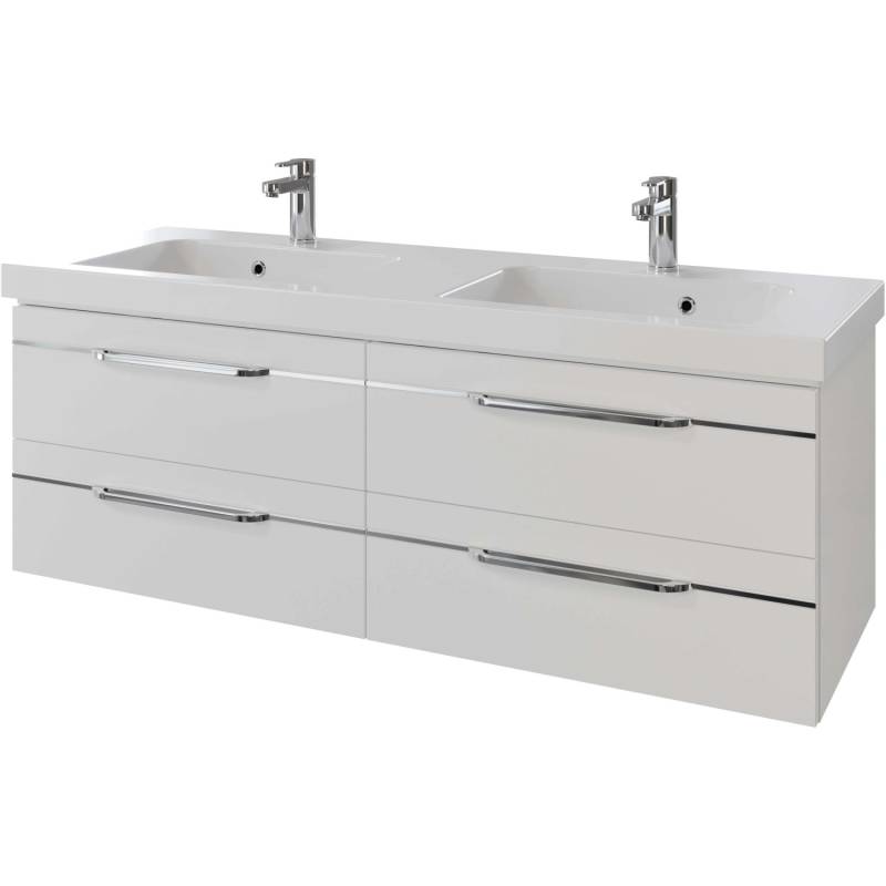 Pelipal Waschbeckenunterschrank Quantum 05 Weiß Hochglanz 144 cm von Pelipal