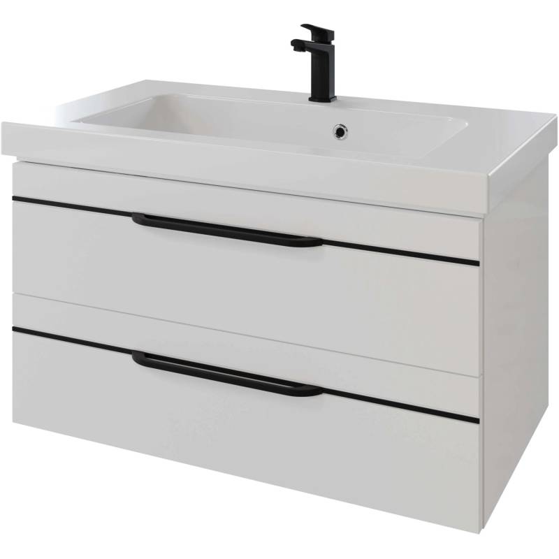 Pelipal Waschbeckenunterschrank Quantum 05 Weiß Hochglanz 88 cm von Pelipal