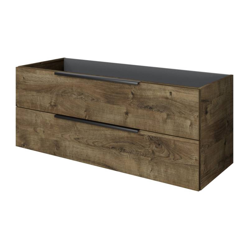 Pelipal Waschbeckenunterschrank Quantum 07 Eiche Ribbeck Quer 120 cm 2 Auszüge von Pelipal