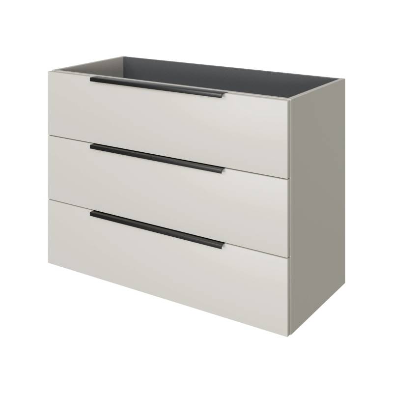 Pelipal Waschbeckenunterschrank Quantum 07 Kaschmir Matt 100 cm 3 Auszüge von Pelipal