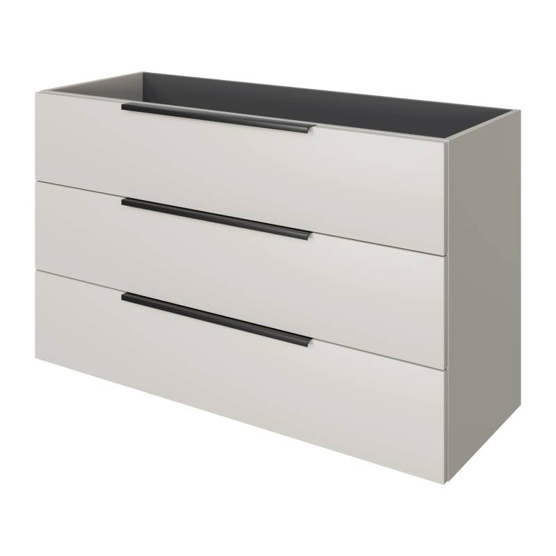 Pelipal Waschbeckenunterschrank Quantum 07 Kaschmir Matt 120 cm 3 Auszüge von Pelipal