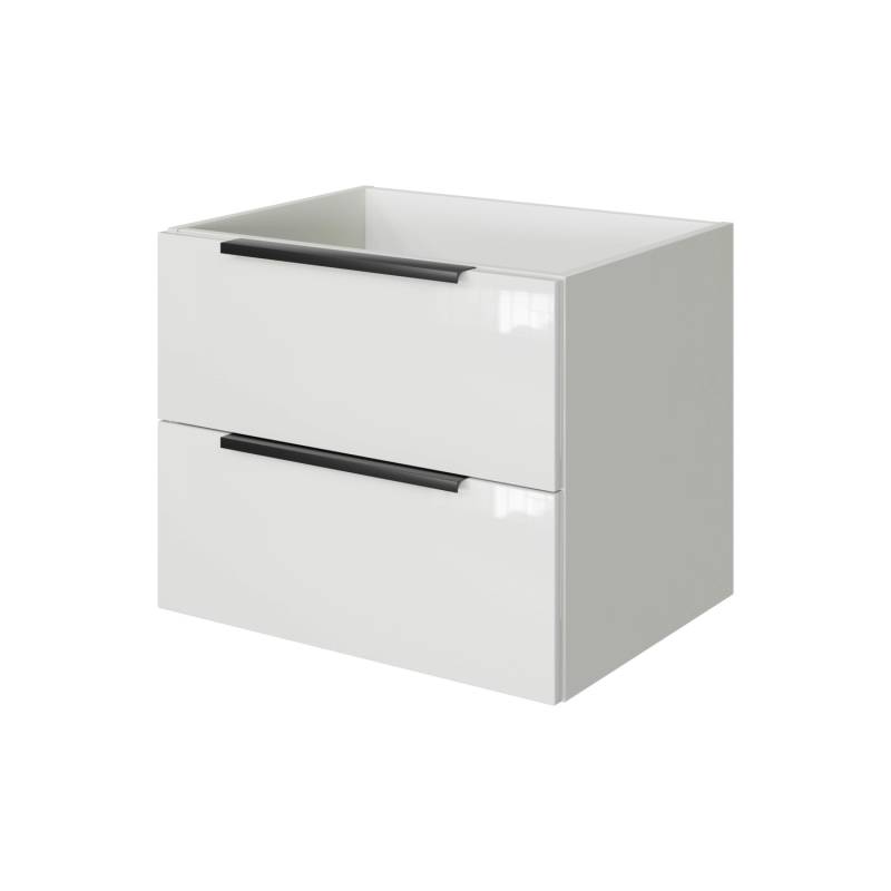 Pelipal Waschbeckenunterschrank Quantum 07 Schneeweiß Glanz 59 cm 2 Auszüge von Pelipal