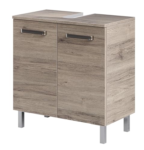 Pelipal Waschbeckenunterschrank Quickset 313 in Sanremo Eiche Terra quer Nachbildung, 60 cm breit | Waschbeckenschrank ohne Waschbecken mit 2 Türen von Pelipal
