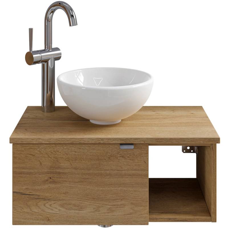 Pelipal Einzelwaschtisch Serie 6915 61 cm Eiche mit Softclose von Pelipal