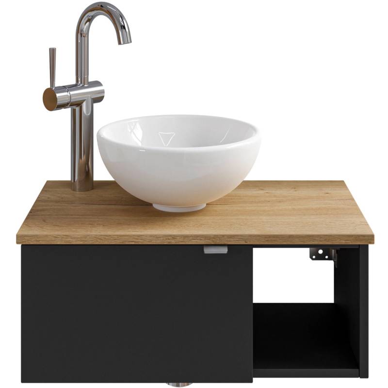 Pelipal Einzelwaschtisch Serie 6915 61 cm Schwarz mit Softclose von Pelipal