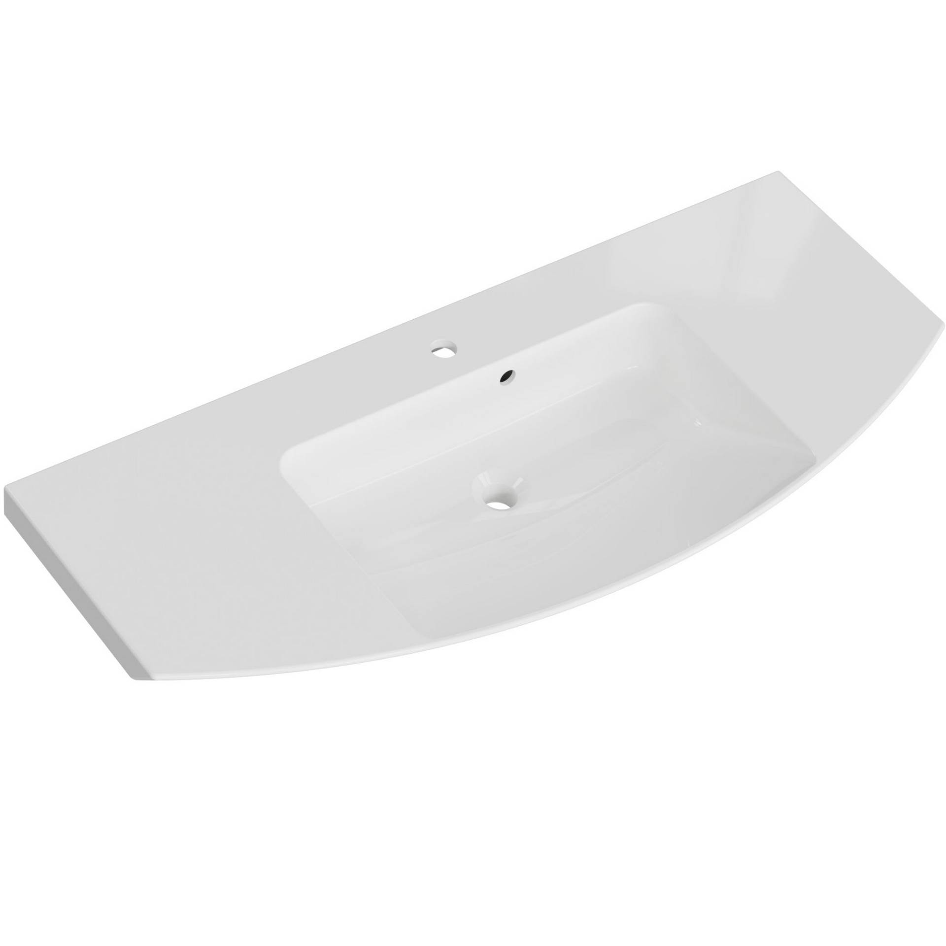 Pelipal Waschbecken 'Taiga' Mineralguss weiß 121 x 5  x 50,5 cm von Pelipal