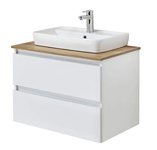Pelipal Waschtischunterschrank Quickset 360 mit Waschbecken in Weiß Glanz, 78 cm breit | Waschplatz mit 2 Schubkästen von Pelipal