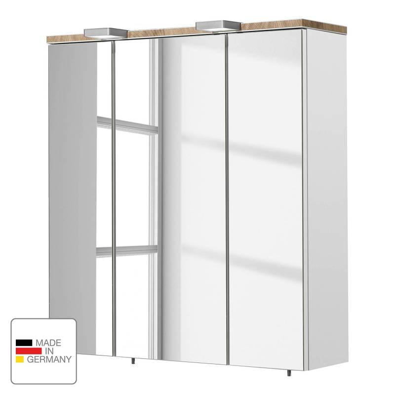 home24 Spiegelschrank 931 65cm Weiß von home24