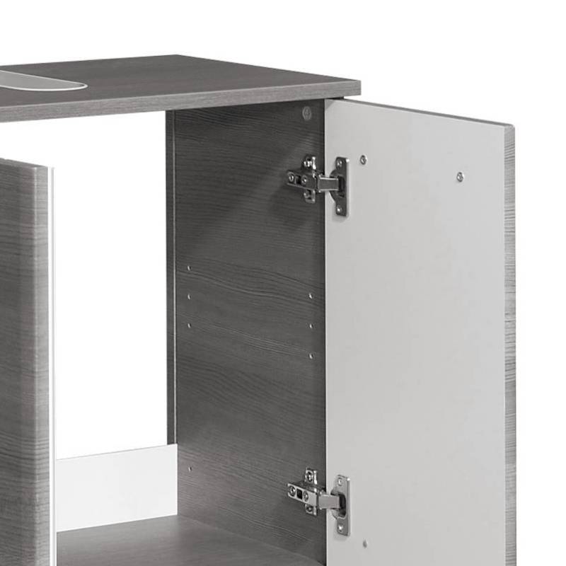 home24 Waschbeckenunterschrank 60 x 53 x 33cm Grau von home24