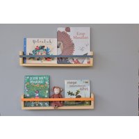 Holz Bücherregal, Rustikales Schwebendes Regal, Kinderzimmer Wandregal, Kinder Babyzimmer Buch Aufbewahrung von PelitDesign