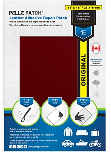 Pelle Patch - Brandlöcher im autositz reparieren - In 25 Farben erhältlich - Original 28cm x 41cm - Rot Pelle Patch - Brandlöcher im autositz reparieren - In 25 Farben erhältlich - Original 28cm x 41cm - Rot von Pelle Patch