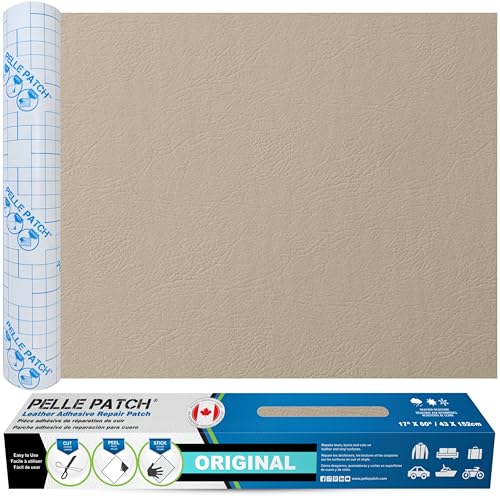 Pelle Patch - Kunstleder selbstklebend - In 25 Farben erhältlich - Original 43cm x 152cm - Cremefarben Pelle Patch - Kunstleder selbstklebend - In 25 Farben erhältlich - Original 43cm x 152cm - Cremefarben von Pelle Patch