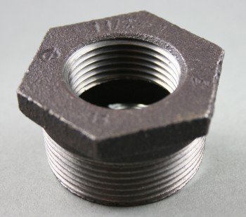 Reduzierstück 1 1/2" auf 1", Gussstück mit Außen- und Innengewinde von Pelltech