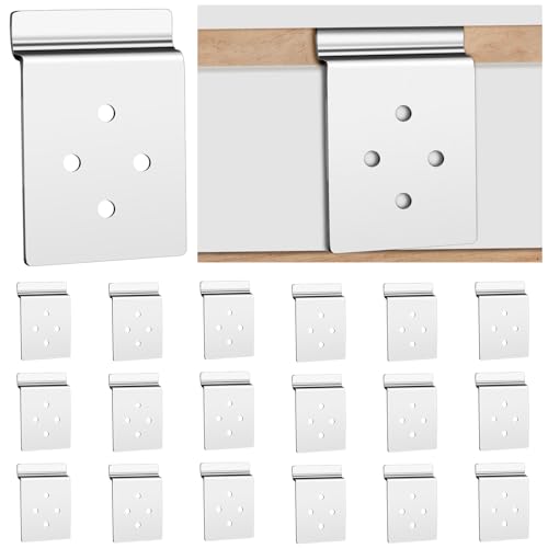 Pelopy 20 Stück Slatwall Metallplattenhalterung Rückplatte Montageadapter für Slatwall kompatible robuste Stahlhalterung mit 4 vorgebohrten Löchern Rückplatte für sichere Displays Pelopy 20 Stück Slatwall Metallplattenhalterung Rückplatte Montageadapter für Slatwall kompatible robuste Stahlhalterung mit 4 vorgebohrten Löchern Rückplatte für sichere Displays von Pelopy
