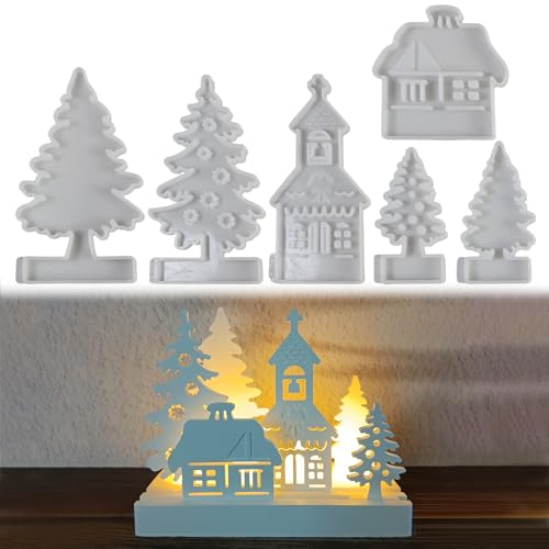 Pemarcy Weihnachtsbaum Silikonform Premium Silikon Backform Für Kerzen Gips Epoxidharz DIY Weihnachtsdeko von Pemarcy