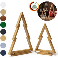 2er-Set Natur Weihnachtsdeko - für Innen und Außen Deko Weihnachtsbaum von Floranica