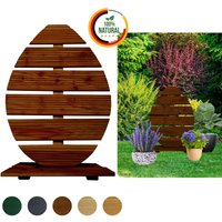 Floranica Osterfigur aus Holz Osterei Figur für draußen und drinnen 68 cm Hoch Braun von Floranica