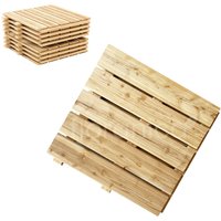 Floranica Holzterrassenplatten 1 Stück 50x50 cm Imprägniertes Lärchenholz Natur Boden für die Sauna von Pemicont
