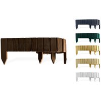Floranica Rollborder II Flexibler Holzzaun 203cm Höhe: 30cm Braun Imprägniert Kiefernholz von Floranica