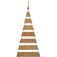 Floranica Weihnachtsdeko Hängender Weihnachtsbaum 100 cm hoch Lärchenholz von Floranica