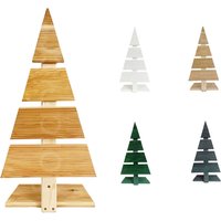 Floranica Weihnachtsdeko Weihnachtsbaum Lärchenholz Höhe 59 cm Fußbreite 27 cm Natur Holzweihnachtsb von Pemicont