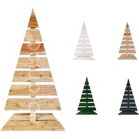 Floranica Weihnachtsdeko Weihnachtsbaum Lärchenholz Höhe 92 cm Fußbreite 45 cm Natur Holzweihnachtsb von Pemicont