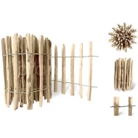Staketenzaun Haselnuss Gartenzaun 1 lfm, Höhe 90 cm, Lattenabstand 8-10 cm Rollzaun Hundezaun von Floranica