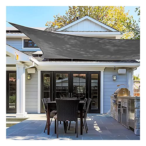 Sun Shade Sail 2x3m Rectangle Canopy Gray Sunshade Cover Sunscreen Awning UV Block Waterproof Durable with Free Rope for Patio Outdoor Garden Yard Playground PenKee von PenKee