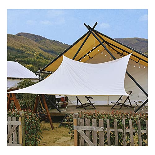 Sun Shelters Sun Shade Sail Canopy Rectangle Sunscreen Awning 98% UV Block Waterproof Sunshade Cloth for Outdoor Garden Patio Party with Free Rope, 3x5m 4x6m White PenKee von PenKee