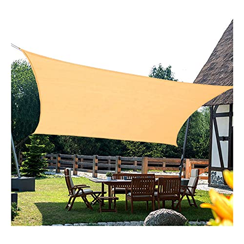 Waterproof Sun Shade Sail Canopy Sunblock Polyester Waterproof UV Block Weather Resistant Sunscreen Awning with Free Rope for Outdoor Patio Garden Yard Backyard Balcony, Sand Color PenKee von PenKee