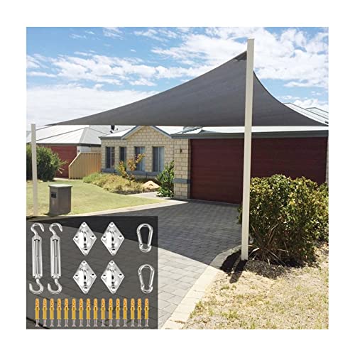 Waterproof Sun Shade Sail Rectangle 2x3m 3x4m Canopy with Free Rope and Hardware Kit Anti-UV Sunscreen Awning for Garden Patio Swimming Pool Yard Beach, Gray PenKee von PenKee
