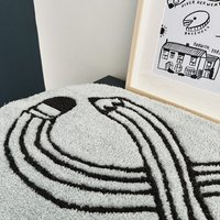 Federteppich - Einzelstück Künstlerteppich Handgemachter Teppich Tufted Wandbehang Benutzerdefinierter Klein Matt Wandkunst von PenOnFakePaper