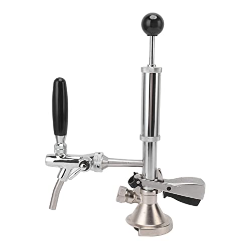 PenRux 4-Zoll-Bierfass-Partypumpe, Edelstahl-Bierfass-Zapfhahn, Fass-Handpumpe mit Bierhahn, Fassbier-Kegerator-Pumpe, für Selbstgebraute Picknick-Partys, Hochzeitsveranstaltungen von PenRux