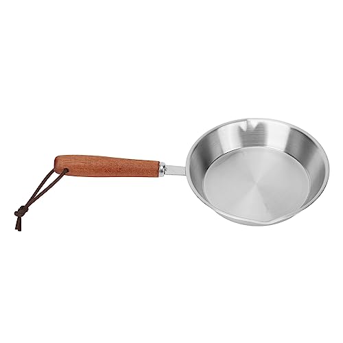 PenRux Bratpfanne, Mini-Edelstahl-Bratpfanne, Leicht zu Reinigender Ergonomischer Griff für Gasherd für zu Hause (16CM) von PenRux