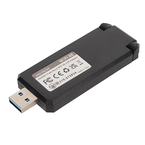 WiFi 6E USB 3.0-Adapter, 3000 Mbit/s Wireless-Netzwerkadapter mit Triple Band 2,4 G 5 G 6 G, USB-WLAN-Dongle USB 3.0-WLAN-Adapter für Desktop-PC-Laptop, für Windows 11/10 WiFi 6E USB 3.0-Adapter, 3000 Mbit/s Wireless-Netzwerkadapter mit Triple Band 2,4 G 5 G 6 G, USB-WLAN-Dongle USB 3.0-WLAN-Adapter für Desktop-PC-Laptop, für Windows 11/10 von PenRux