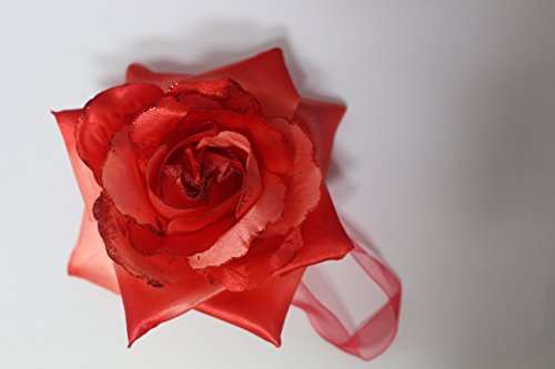 Penati-d Raffhalter „ Rose Nr.3” magnetisch für Gardinen 2-er Set (Rot) von Penati-d