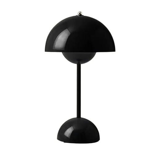 Penbinmall LED-Tischlampe - Wireless Touch dimmbare LED-Pilz-Lampe, 3 Helligkeitsstufen, wiederaufladbare Blumentopf-Lampe, Wohnzimmer, Schlafzimmer, Büro, Bar Tischlampe.(Schwarz) von Penbinmall