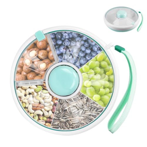 Penbinmall Snack Spinner Rotating Storage, kleiner Obst-Organisator, tragbarer Obst- und Süßigkeiten-Organisator für Kinder, Snack-Organisator für Kinder (Grün) von Penbinmall