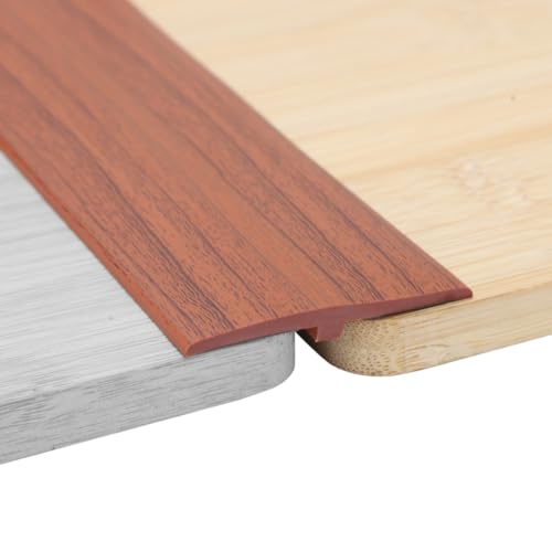 Übergangsprofil Selbstklebend 5cm x 3m - T Profil Übergangsleiste Selbstklebender Türschwellen Leiste PVC Flache Spaltabdeckung, Übergangsleiste Bodenleiste Fußböden Abdeckleisten (Holzmaserung) von Penbinmall