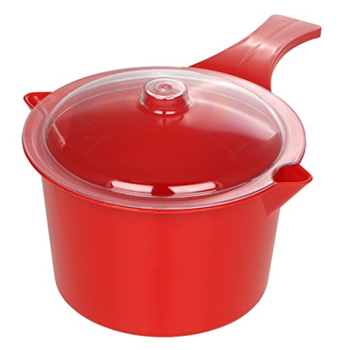 Easycook Mikrowelle Topf mit Deckel 0.9Lt rot von Pendeford