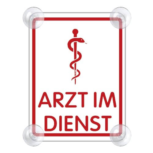 Arzt Im Dienst Schild für Auto mit 4x Saugnapf - Arzt Im Dienst Saugnapfschild aus Acrylschild - Arzt Im Dienst Autoschild für Windschutzscheibe 90x120mm Arzt Im Dienst Schild für Auto mit 4x Saugnapf - Arzt Im Dienst Saugnapfschild aus Acrylschild - Arzt Im Dienst Autoschild für Windschutzscheibe 90x120mm von PengBoy