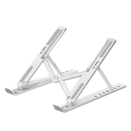 Einstellbare Laptop Stand Notebook Stand Tisch Cooling Pad Faltbare Laptop Halter Tragbare Lapdesk Kühlung Halterung Riser Neue 1 Pc(White) von Pengchang