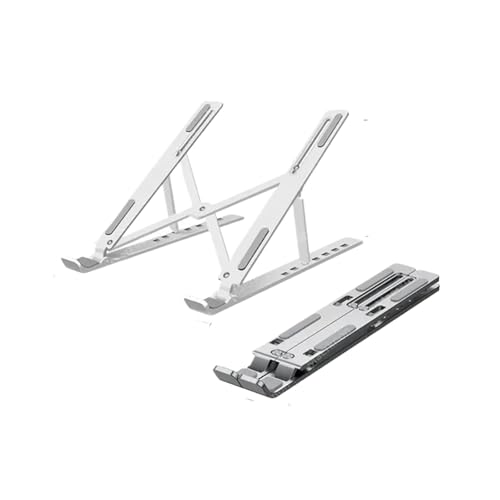 Pengchang Faltbarer Laptop-Ständer, 10 Positionen verstellbar, tragbarer Notebook-Stützbasishalter, ABS-Laptop-Halter for Laptop-Zubehör(7 Position White) von Pengchang