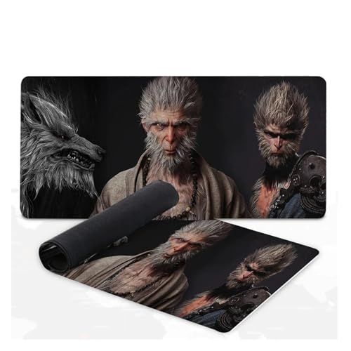 Pengchang Gamer Mousepad Black Myth Wukong Mauspad Computerzubehör Fast Desk Mat Company Gaming-Mauspads(13,400X900X3MM) von Pengchang