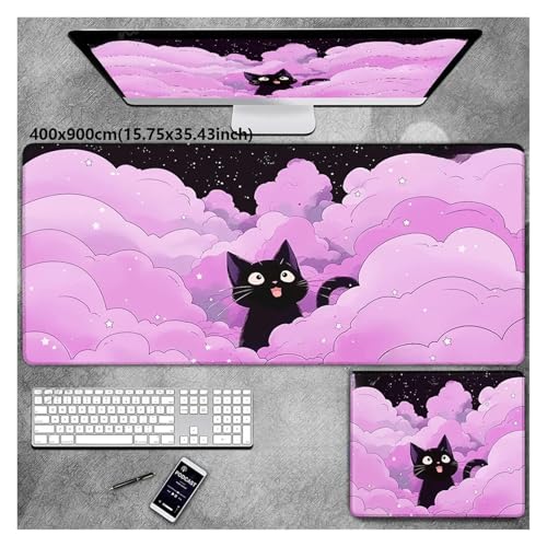 Kawaii Caiyun Cat MousePads PC Zubehör Schreibtischunterlage Schutz Computer Gamer Schreibtischunterlage(1,400x800x2mm) von Pengchang