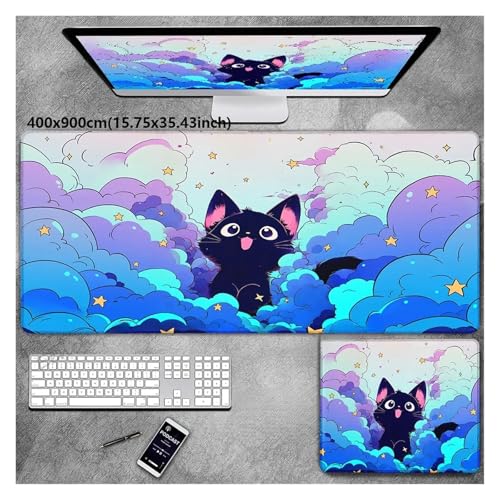 Pengchang Kawaii Caiyun Cat MousePads PC Zubehör Schreibtischunterlage Schutz Computer Gamer Schreibtischunterlage(3,250x290x2mm) von Pengchang