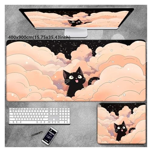 Kawaii Caiyun Cat MousePads PC Zubehör Schreibtischunterlage Schutz Computer Gamer Schreibtischunterlage(5,400x800x2mm) von Pengchang