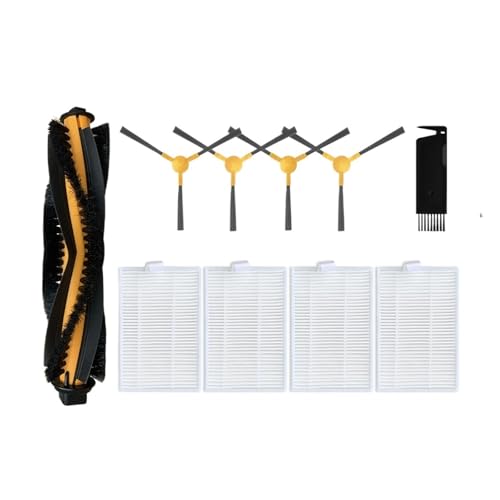 Kompatibel mit Create Ikohs ‎Netbot S18 Roboterstaubsauger Ersatzteile Zubehör Hauptseitenbürste Primärer Hepa-Filter Mopp Lappentuch(Set C) von Pengchang