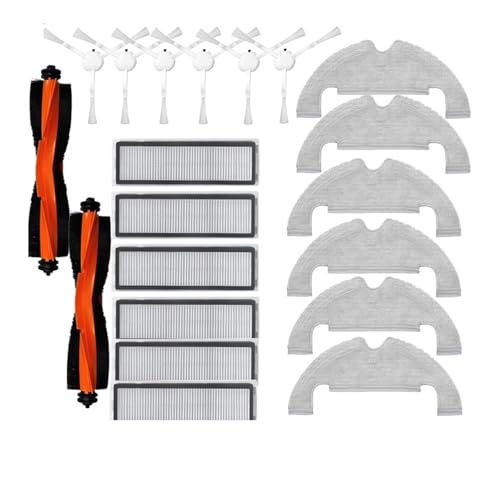 Kompatibel mit Xiaomi Robot Vacuum X10-Reinigerteilen, Hauptseitenbürste, Hepa-Filter, Wischtuch, Staubbeutel, Ersatzzubehör(Dark Khaki) von Pengchang